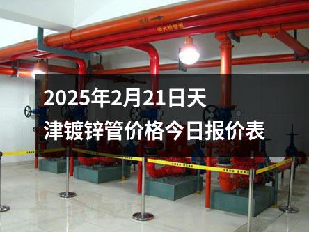 2025年（nián）2月21日天津鍍鋅管價格今日報價表（biǎo）