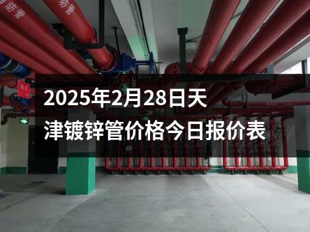2025年2月28日天津鍍鋅(xīn)管價格今(jīn)日報價表