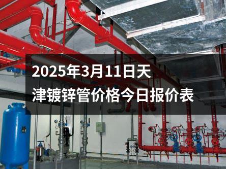 2025年3月11日（rì）天津鍍鋅管價格今日報價表