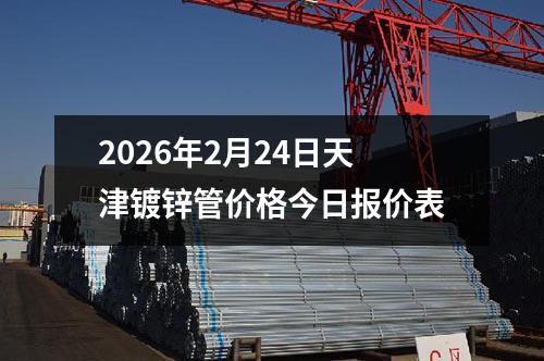 2026年2月24日天津鍍鋅(xīn)管價格(gé)今日報價(jià)表